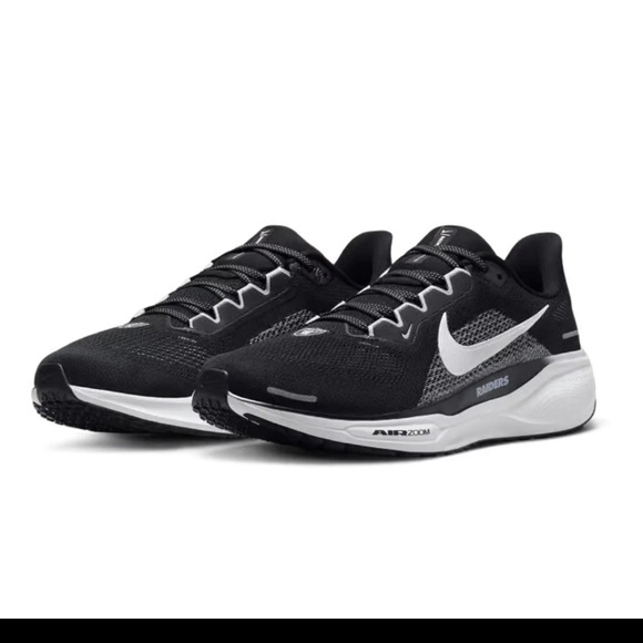 Nike Zoom Pegasus 41 Raiders Black/White Size 14 Men Running Shoes NWOB